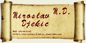 Miroslav Đekić vizit kartica